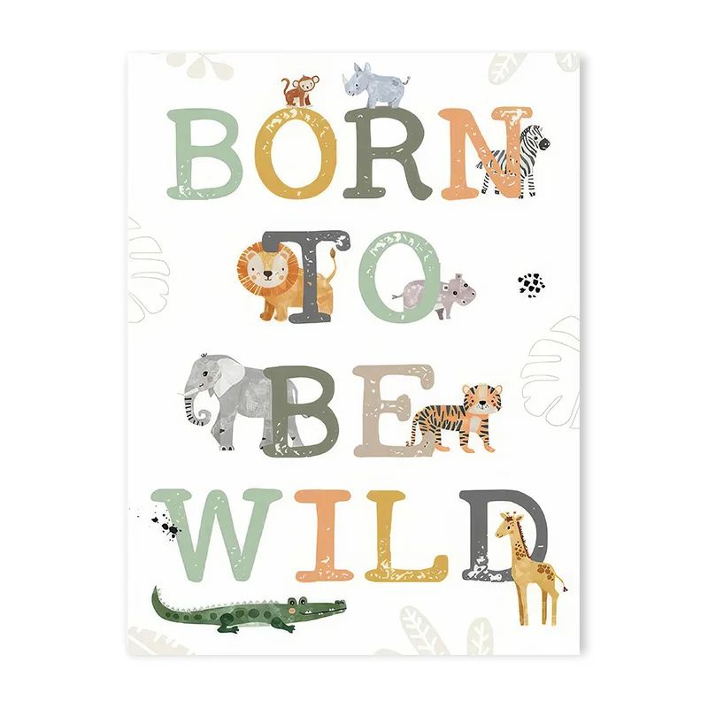 Canvas Jungle Poster for Baby’s Room