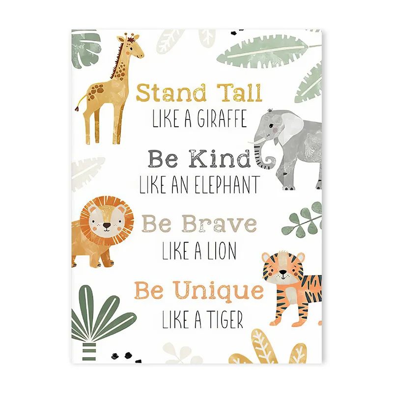 Canvas Jungle Poster for Baby’s Room