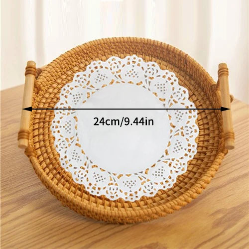 Nordic Rattan Handwoven Tray Set (3pcs)