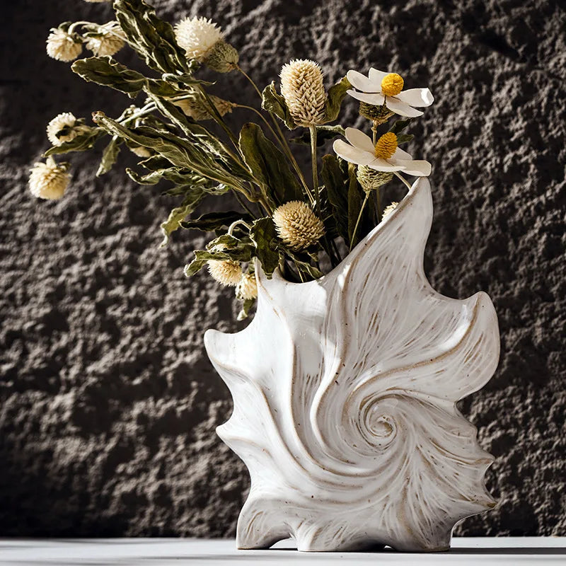 Ceramic Conch Vase - Maree