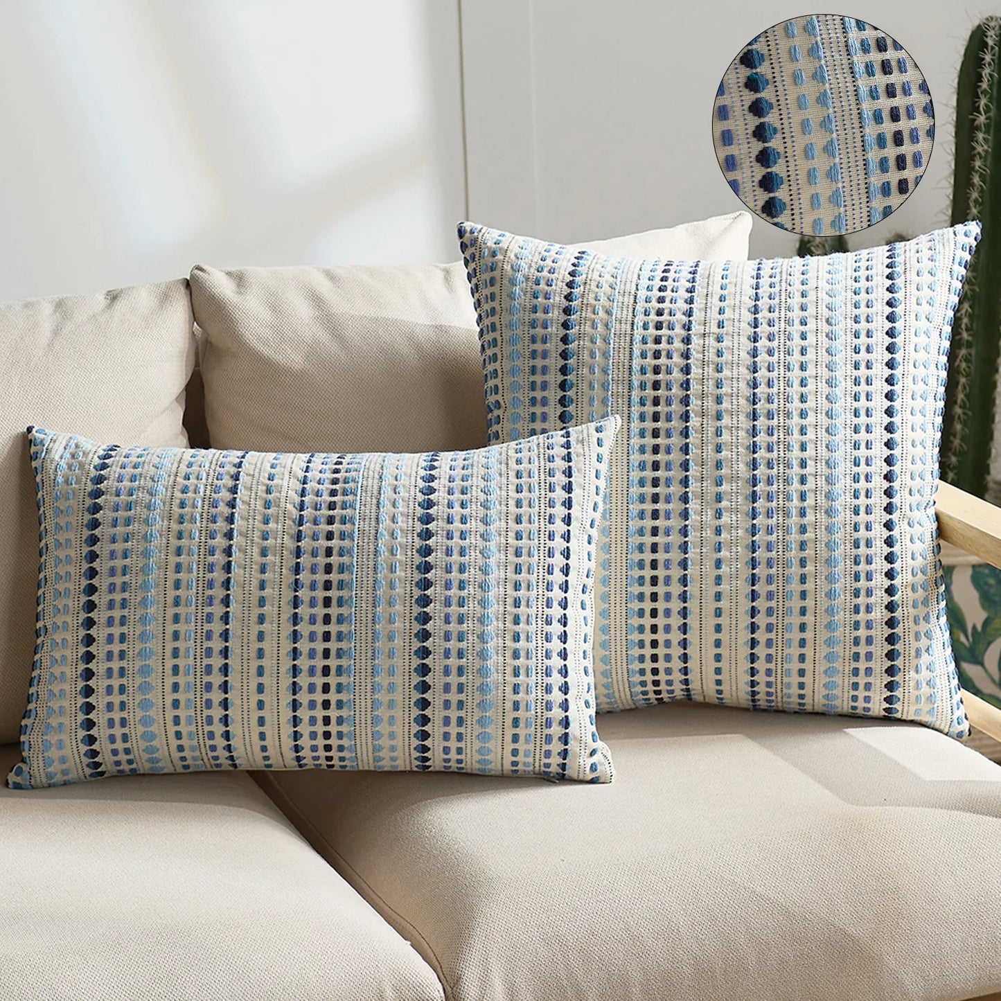 Nordic Dot Jacquard Cushion Cover