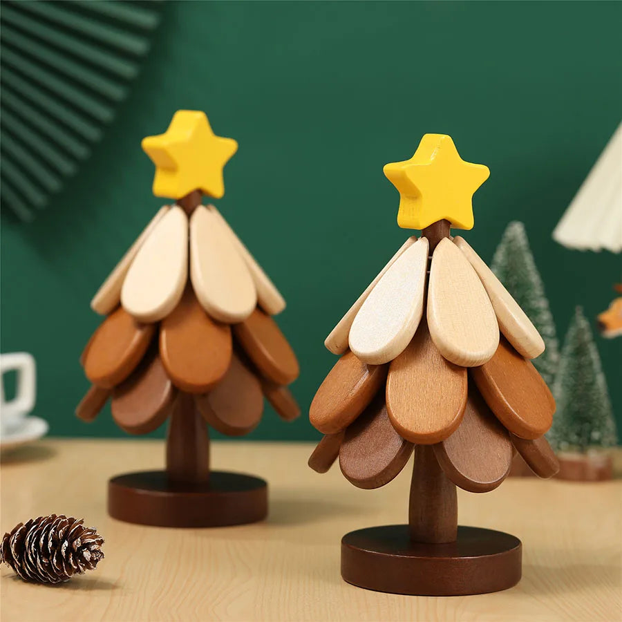 Christmas Tree Wooden Insulation Mat Set