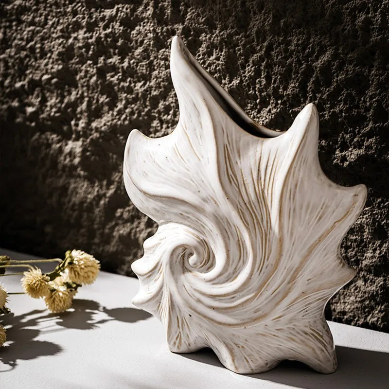 Ceramic Conch Vase - Maree