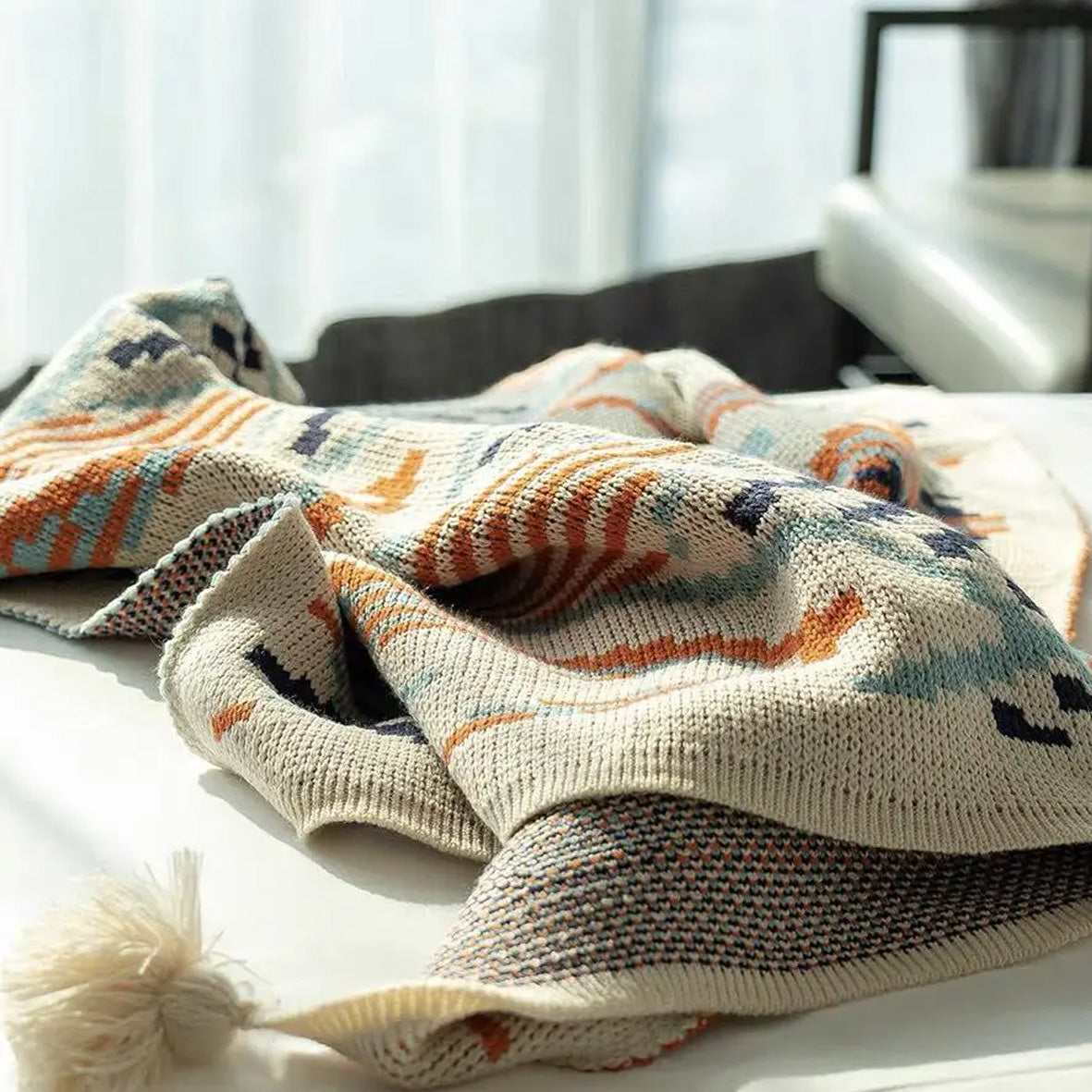 Soft Knit Nordic Blanket