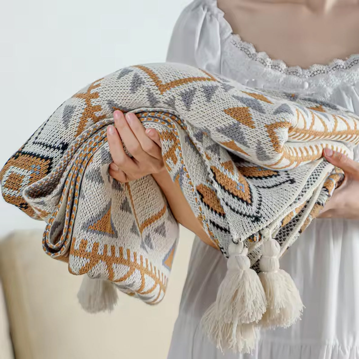 Soft Knit Nordic Blanket