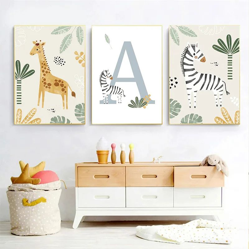Canvas Jungle Poster for Baby’s Room