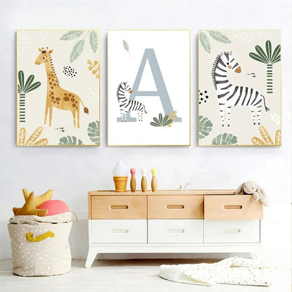 Canvas Jungle Poster for Baby’s Room