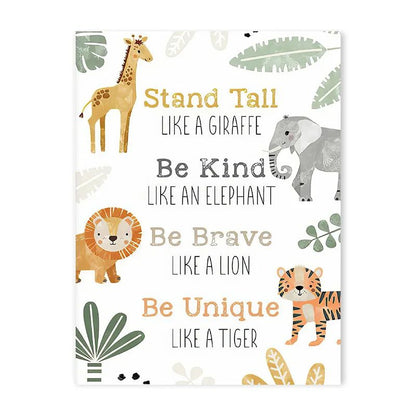 Canvas Jungle Poster for Baby’s Room