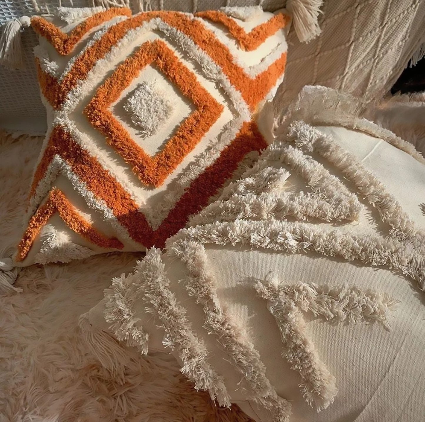 Pillow Cover Luxe Boho Geometry