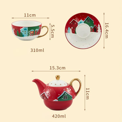 Nordic Christmas Ceramic Tea Ware Set