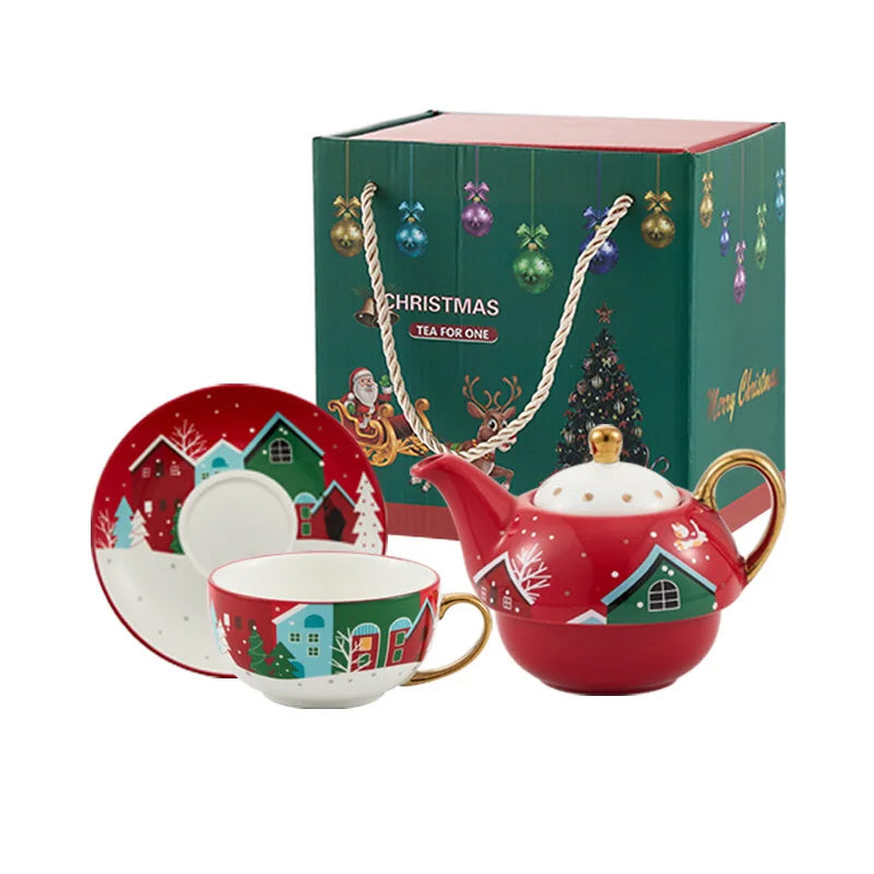 Nordic Christmas Ceramic Tea Ware Set