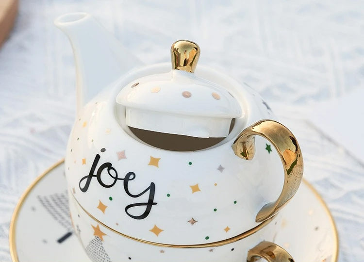 Nordic Christmas Ceramic Tea Ware Set