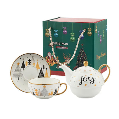 Nordic Christmas Ceramic Tea Ware Set