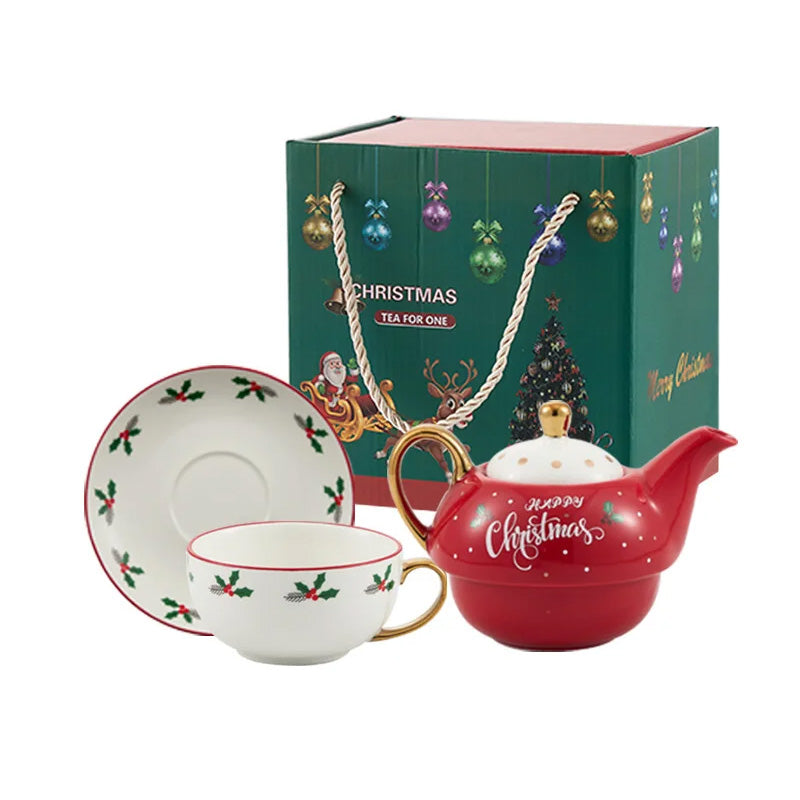 Nordic Christmas Ceramic Tea Ware Set
