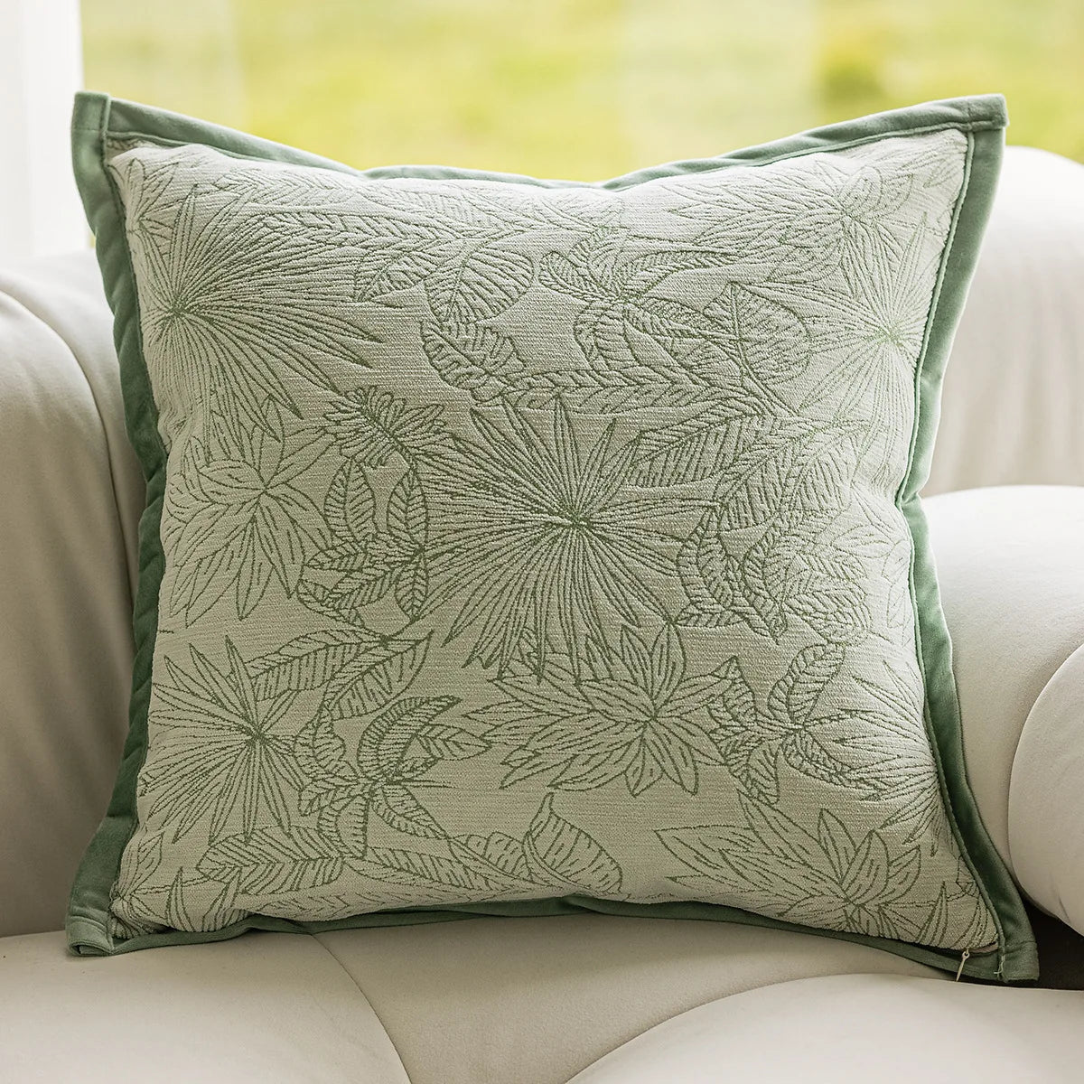 Sage Chenille Cushion Cover
