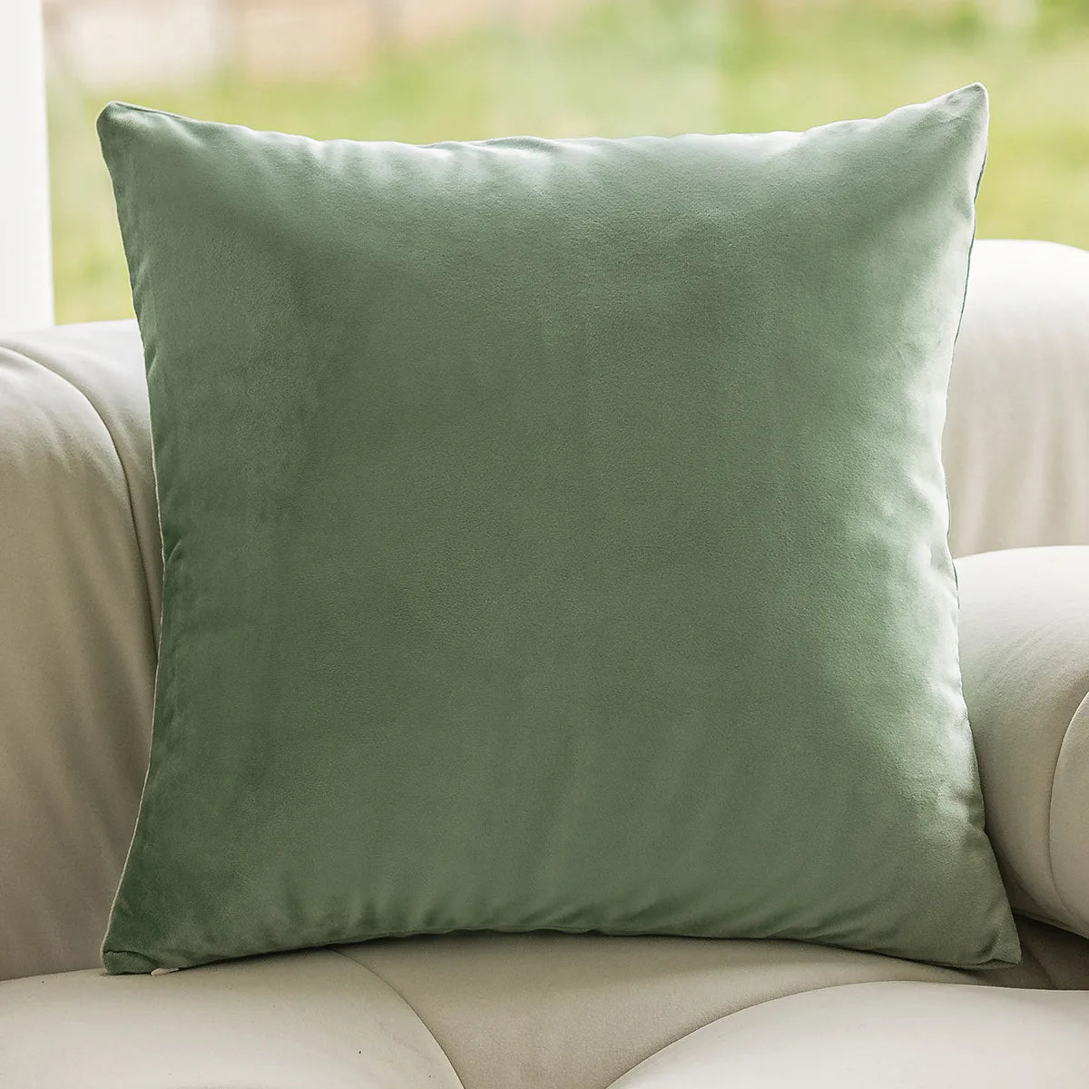 Sage Chenille Cushion Cover