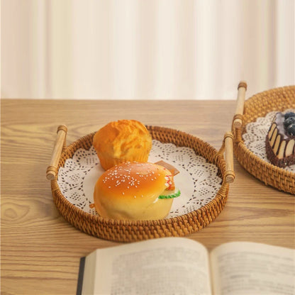 Nordic Rattan Handwoven Tray Set (3pcs)