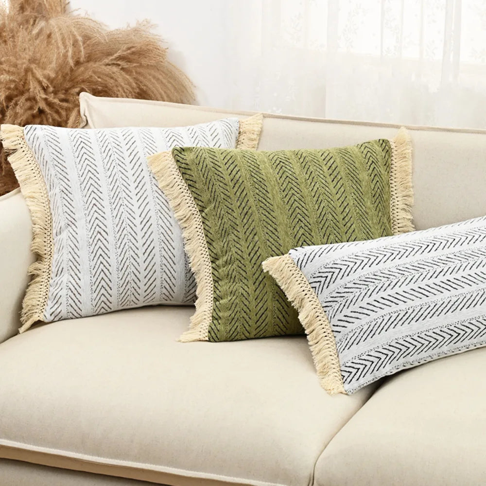 Nordic Herringbone Chenille Cushion Cover
