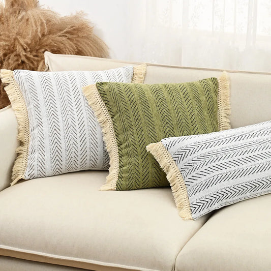 Nordic Herringbone Chenille Cushion Cover