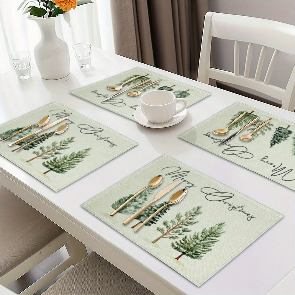 Christmas Tree Printed Placemats