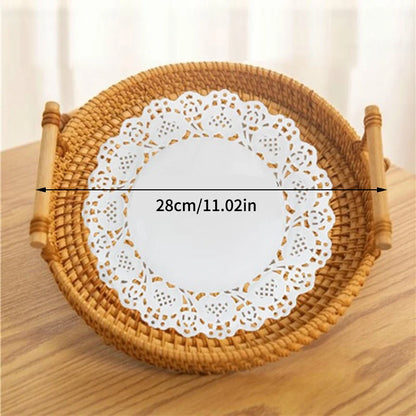 Nordic Rattan Handwoven Tray Set (3pcs)