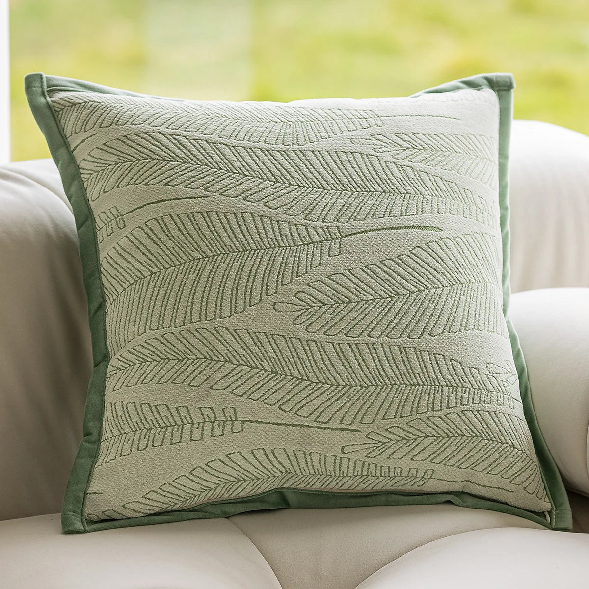Sage Chenille Cushion Cover