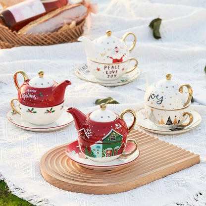 Nordic Christmas Ceramic Tea Ware Set