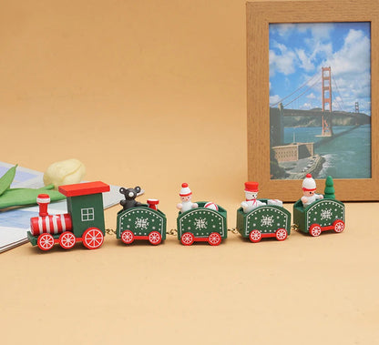 Wooden Christmas Train Ornament – Holiday Decoration Set