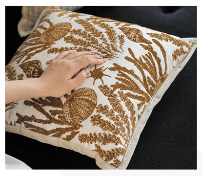 Terracotta Bloom Jacquard Cushion Cover