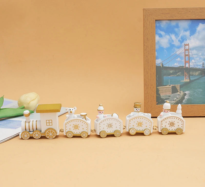 Wooden Christmas Train Ornament – Holiday Decoration Set