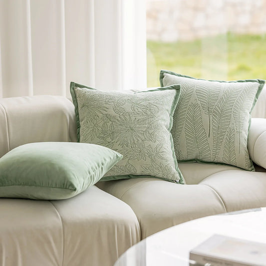 Sage Chenille Cushion Cover