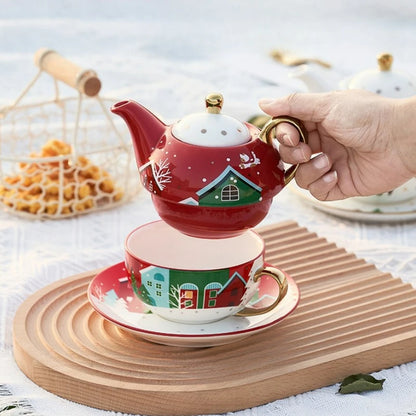 Nordic Christmas Ceramic Tea Ware Set