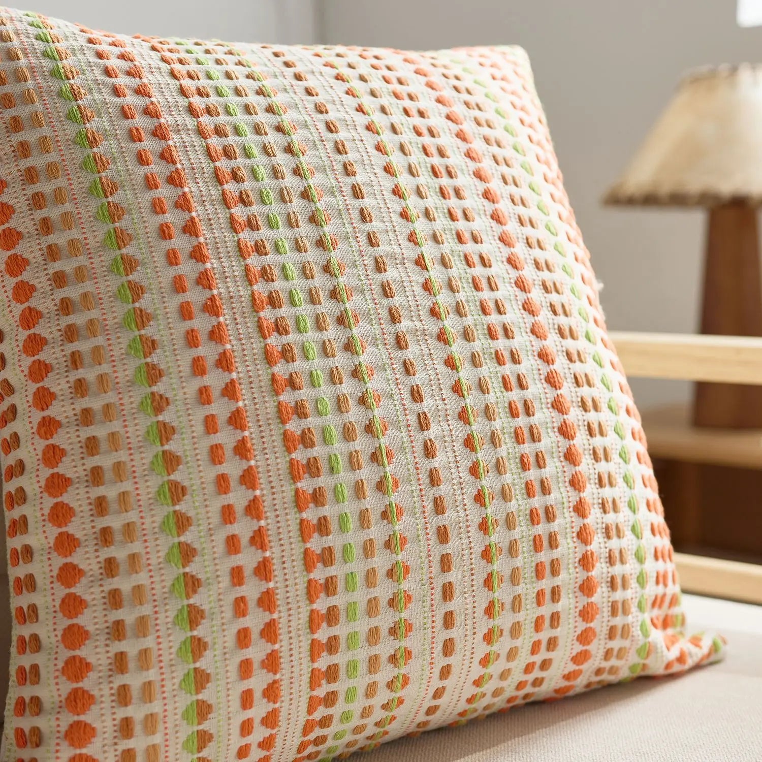 Nordic Dot Jacquard Cushion Cover