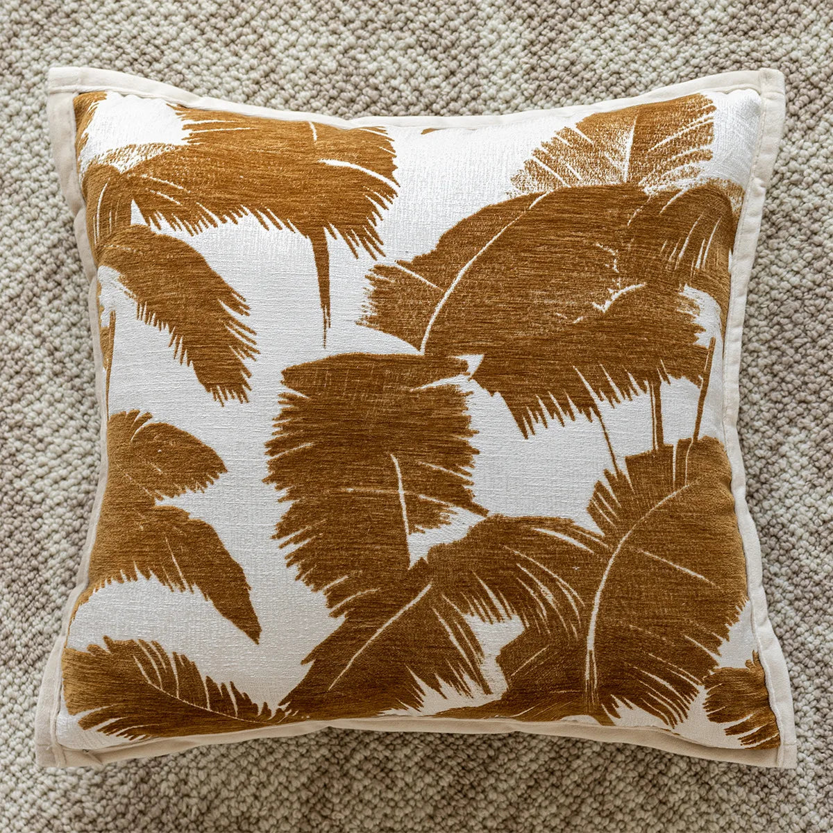 Terracotta Bloom Jacquard Cushion Cover