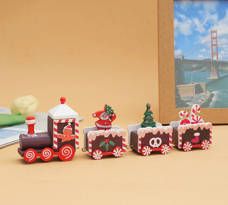Wooden Christmas Train Ornament – Holiday Decoration Set