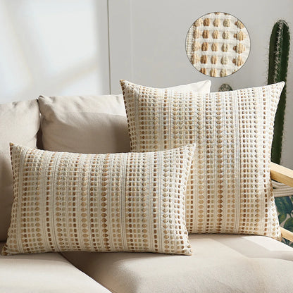Nordic Dot Jacquard Cushion Cover