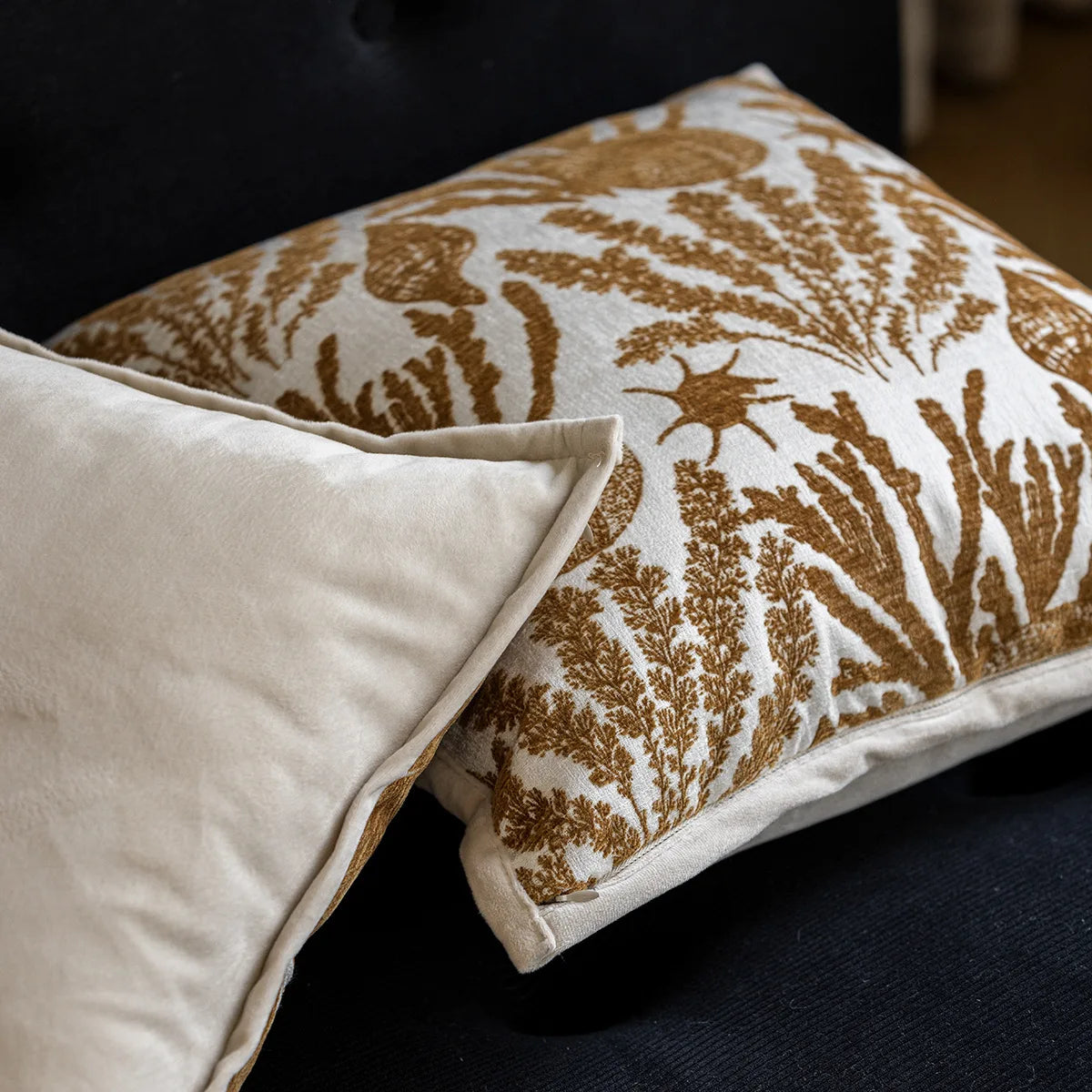 Terracotta Bloom Jacquard Cushion Cover