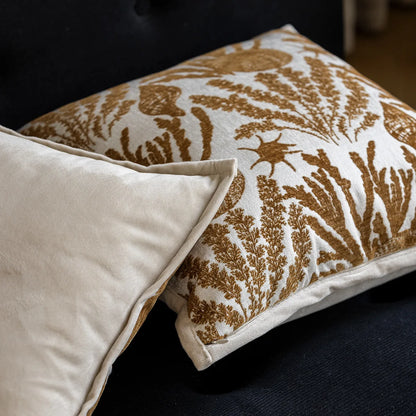 Terracotta Bloom Jacquard Cushion Cover