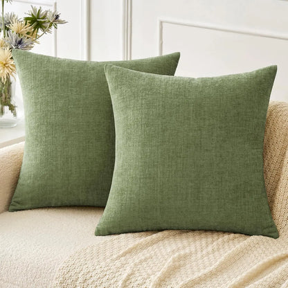 Chenille Solid Cushion Cover