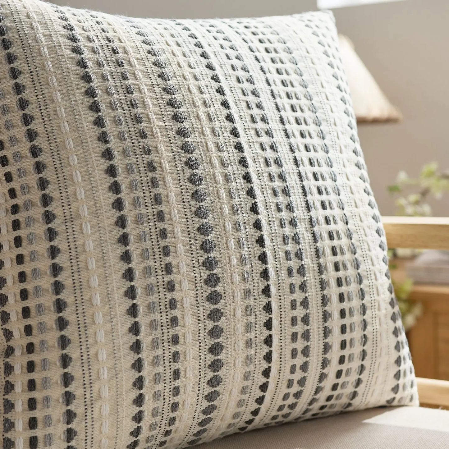 Nordic Dot Jacquard Cushion Cover