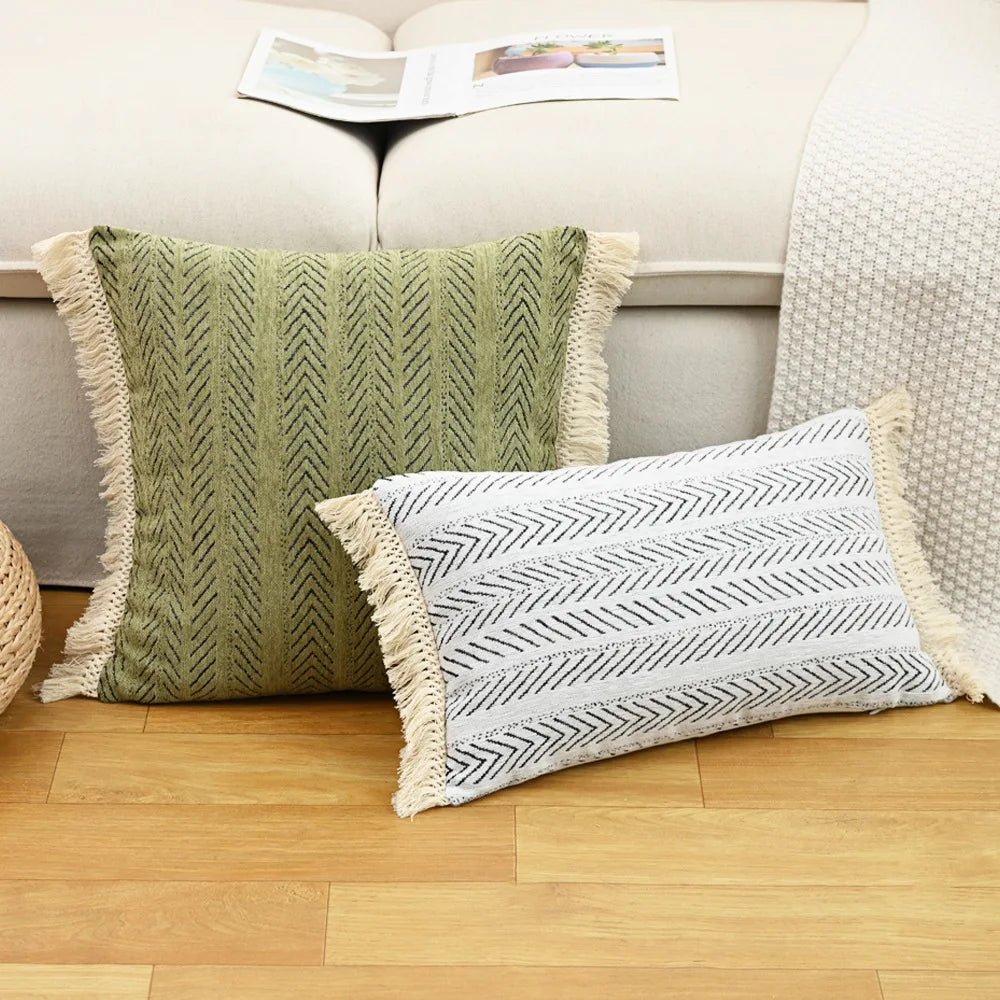 Nordic Herringbone Chenille Cushion Cover
