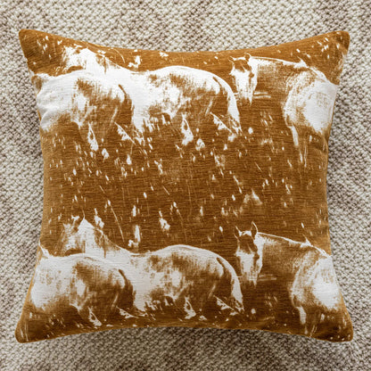 Terracotta Bloom Jacquard Cushion Cover