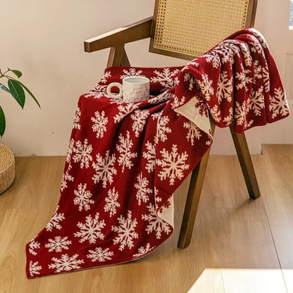 Christmas Nordic Knit Throw Blanket – Festive Edition