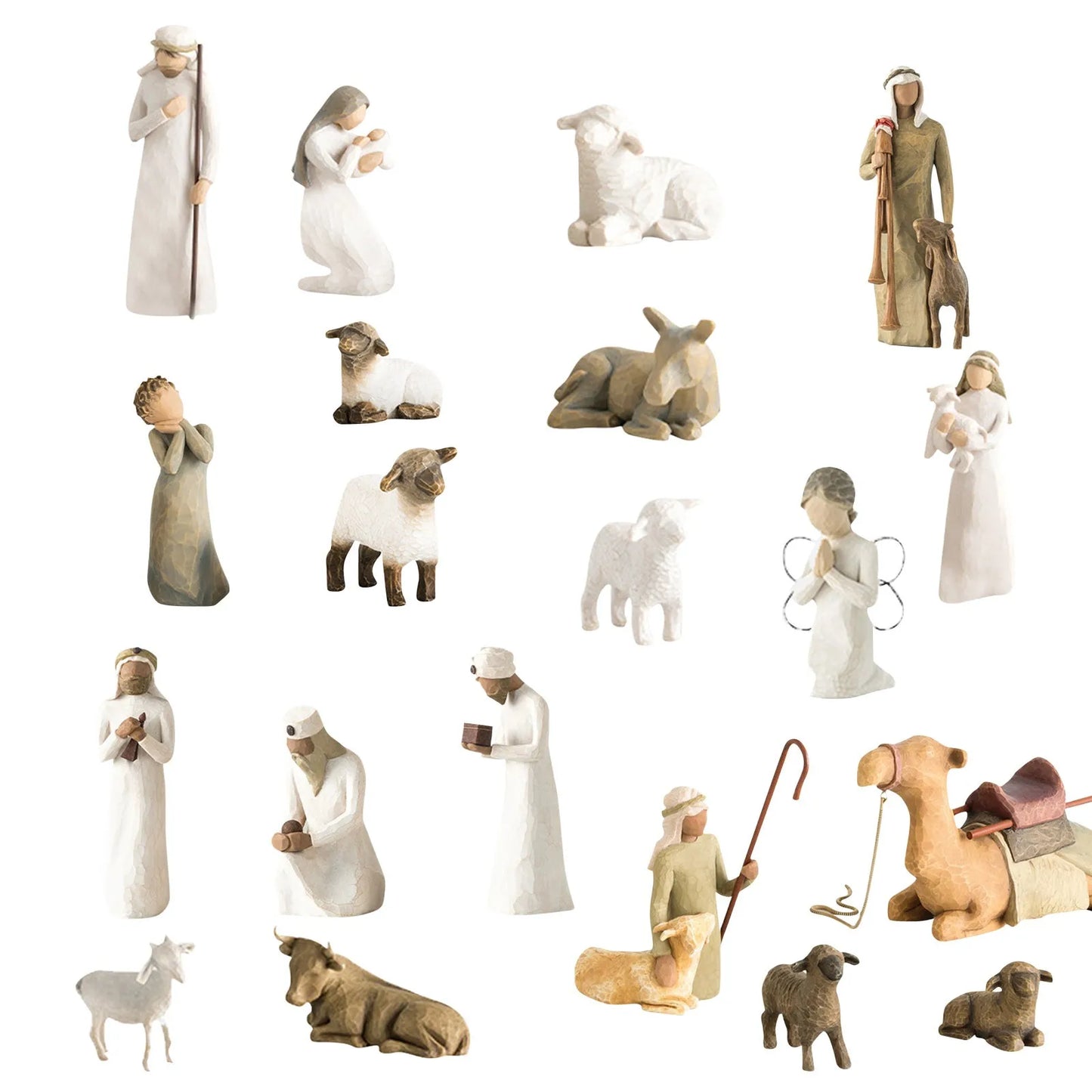 Handcrafted Nativity Character Statue Set – Christmas Decoration