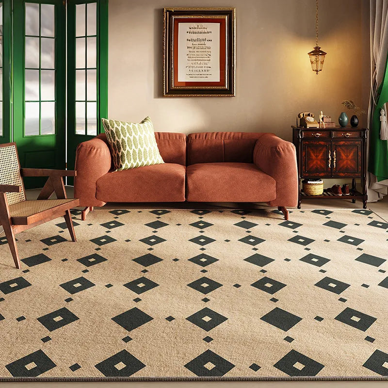 Château Lines Retro French Rug