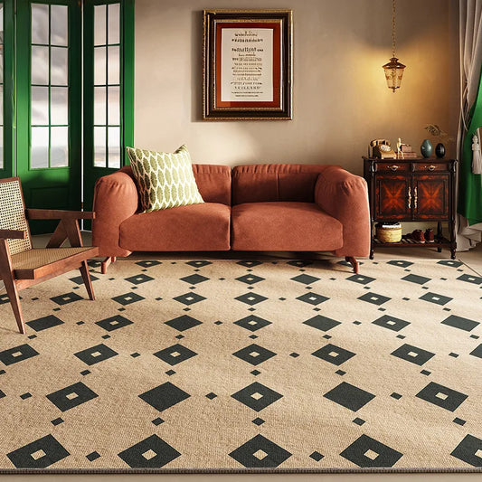 Château Lines Retro French Rug