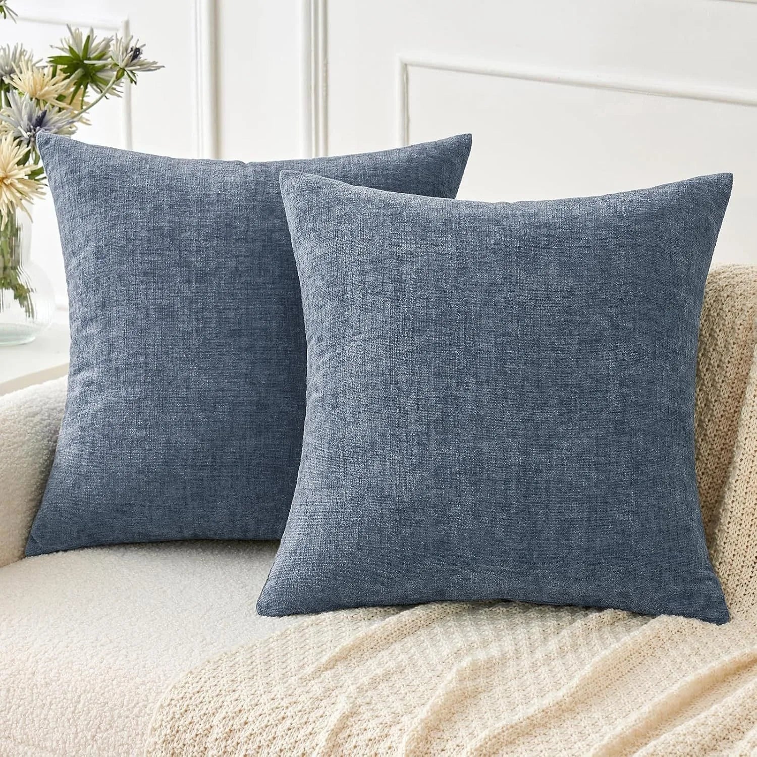 Chenille Solid Cushion Cover