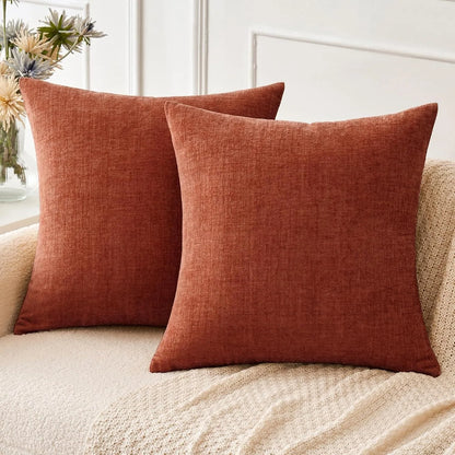 Chenille Solid Cushion Cover