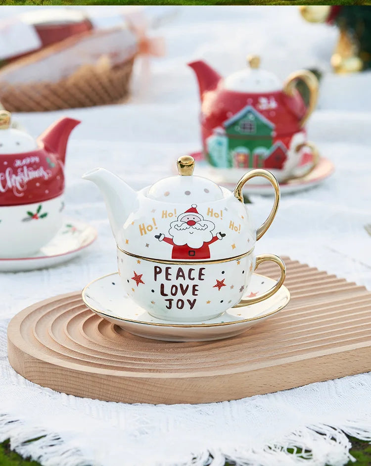 Nordic Christmas Ceramic Tea Ware Set