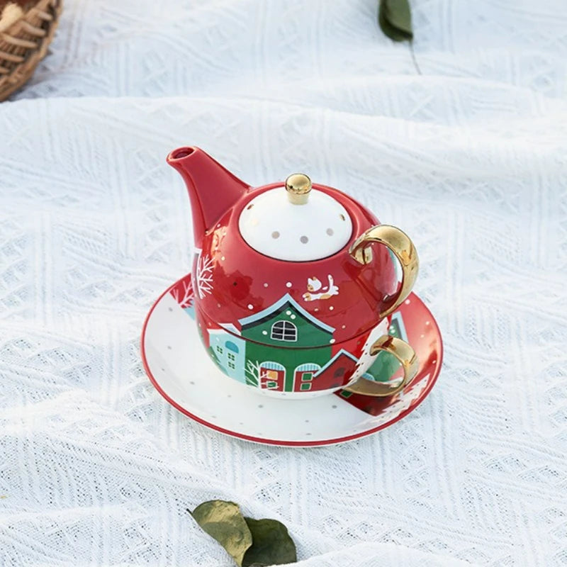 Nordic Christmas Ceramic Tea Ware Set